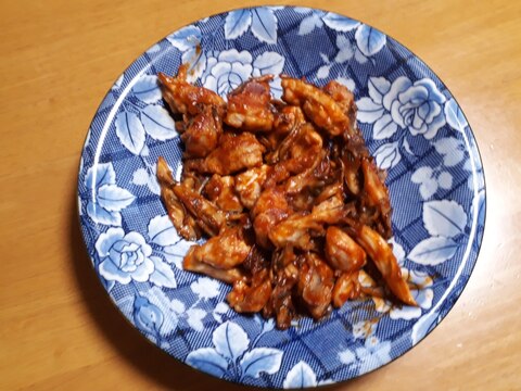 鶏肉とマイタケのカレーケチャップ炒め